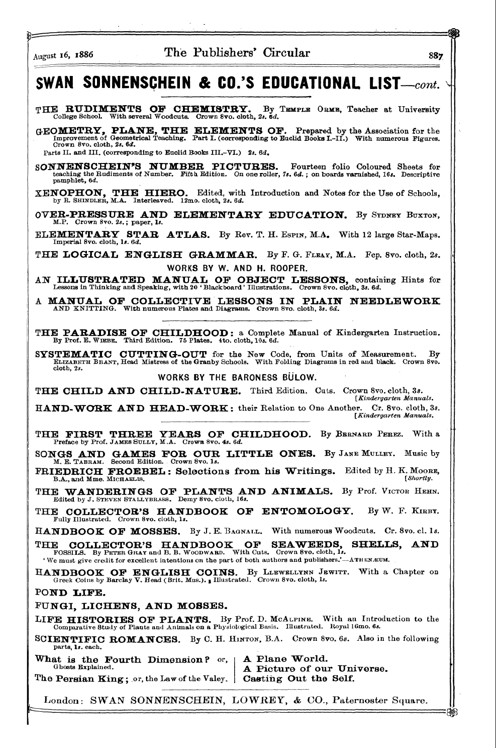 Publishers’ Circular (1880-1890): jS F Y, 1st edition - Ar02500