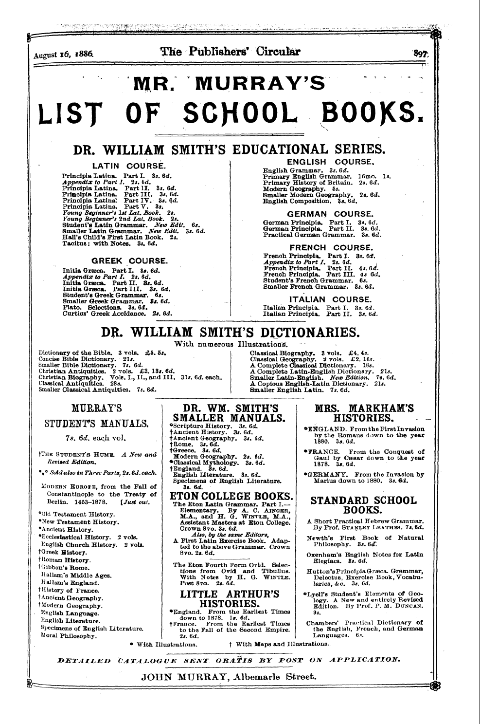 Publishers’ Circular (1880-1890): jS F Y, 1st edition: 35