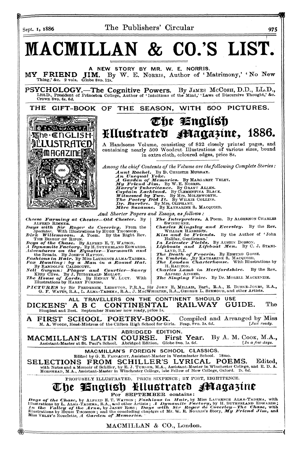 Publishers’ Circular (1880-1890): jS F Y, 1st edition - Ad02501