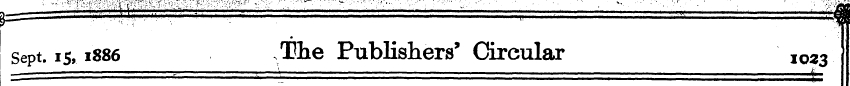 Sept. 15,1886 The Publishers' Circular I...