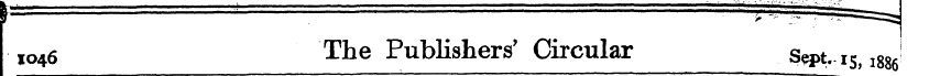 1046 The Publishers' Circular Sept. 15, ...