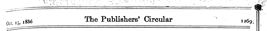 l5 ,1886 The Publishers' Circular i269: