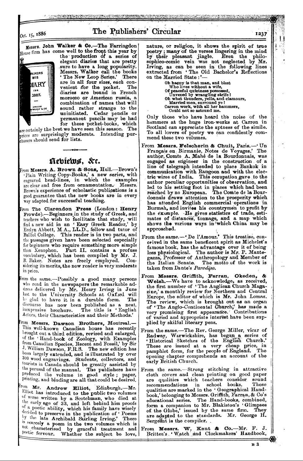 Publishers’ Circular (1880-1890): jS F Y, 1st edition: 15