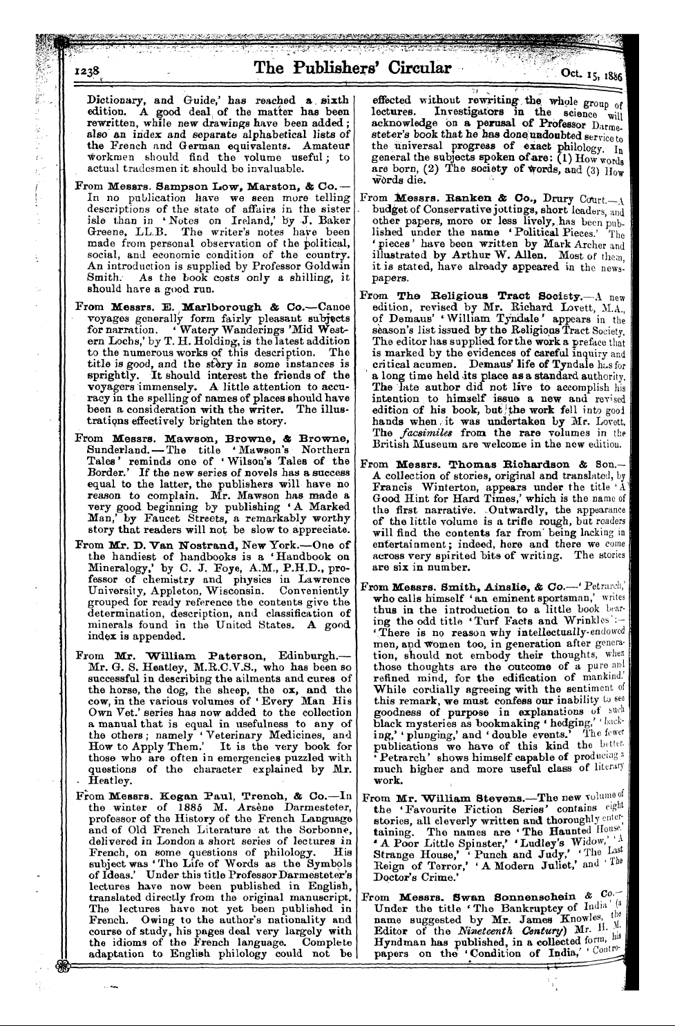 Publishers’ Circular (1880-1890): jS F Y, 1st edition - ^ I3 * Ss Iiib ^^Hh ^ G K Hj .';^ 25 ;J ...