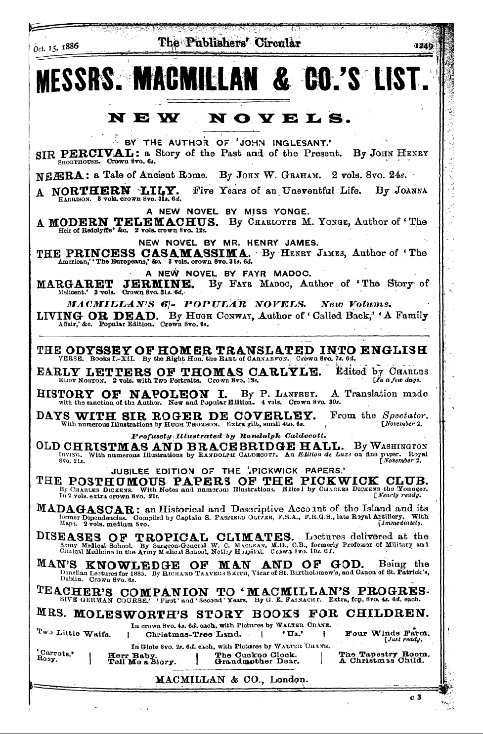 Publishers’ Circular (1880-1890): jS F Y, 1st edition: 27