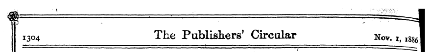1304 The Publishers' Circular Nov. 1, l8...