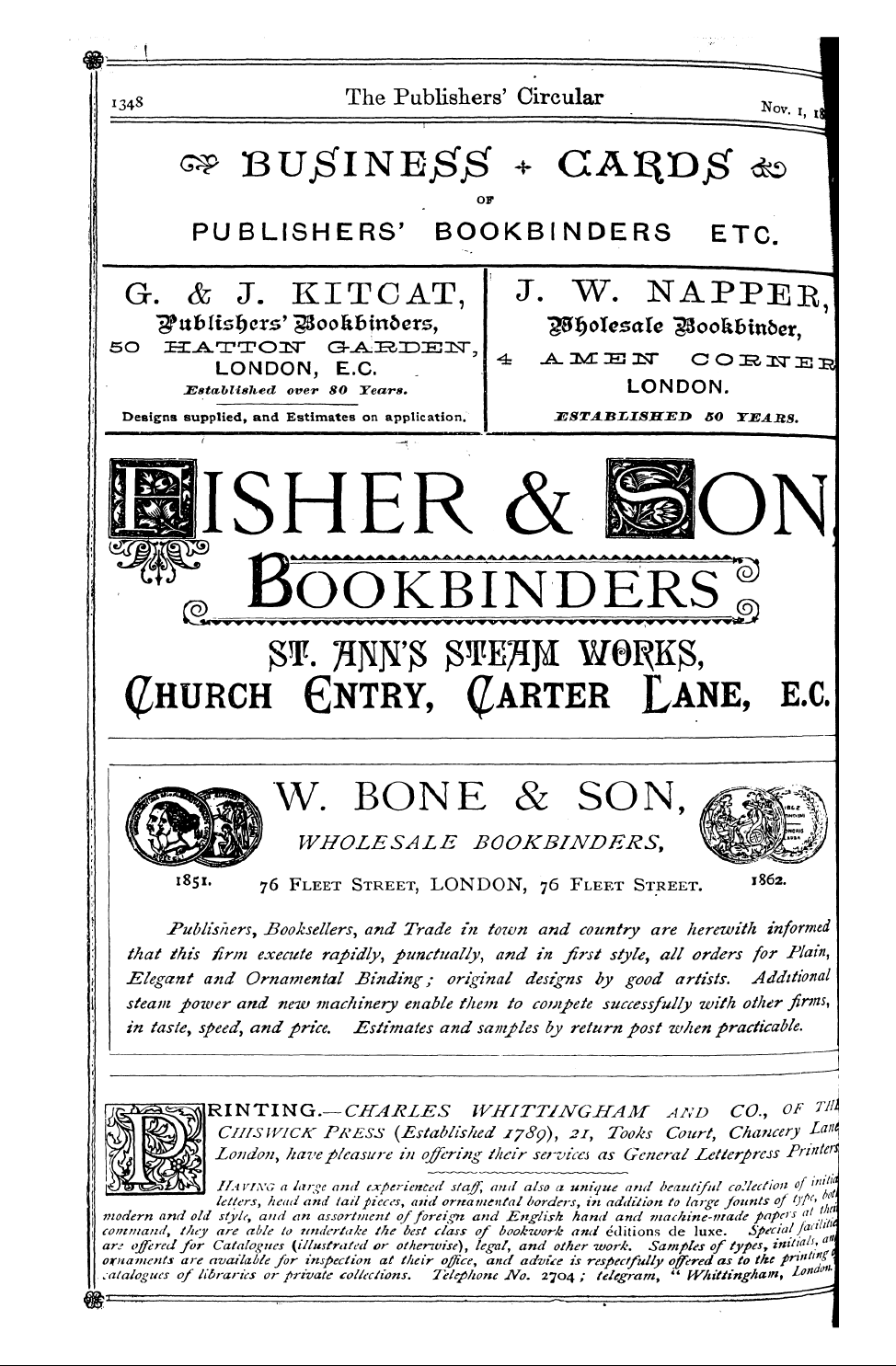 Publishers’ Circular (1880-1890): jS F Y, 1st edition - Ad07002