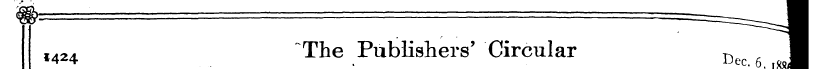 I424 ¦ ~The Publishers' Circular Dec , ....