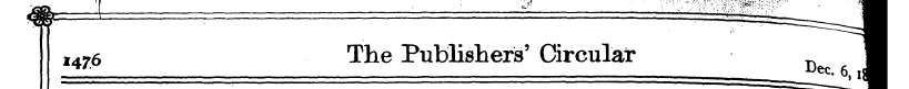 ¦ ,476 The Publishers' Circular D