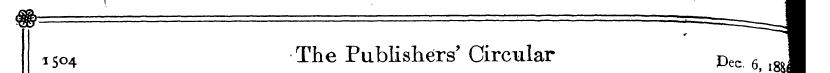 I - ' M 1504 The Publishers' Circular p ...