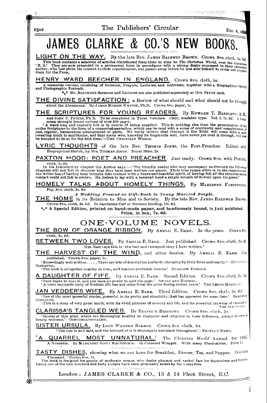 Publishers’ Circular (1880-1890): jS F Y, 1st edition: 106