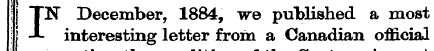 Ij TN December, 1884, we published a mos...