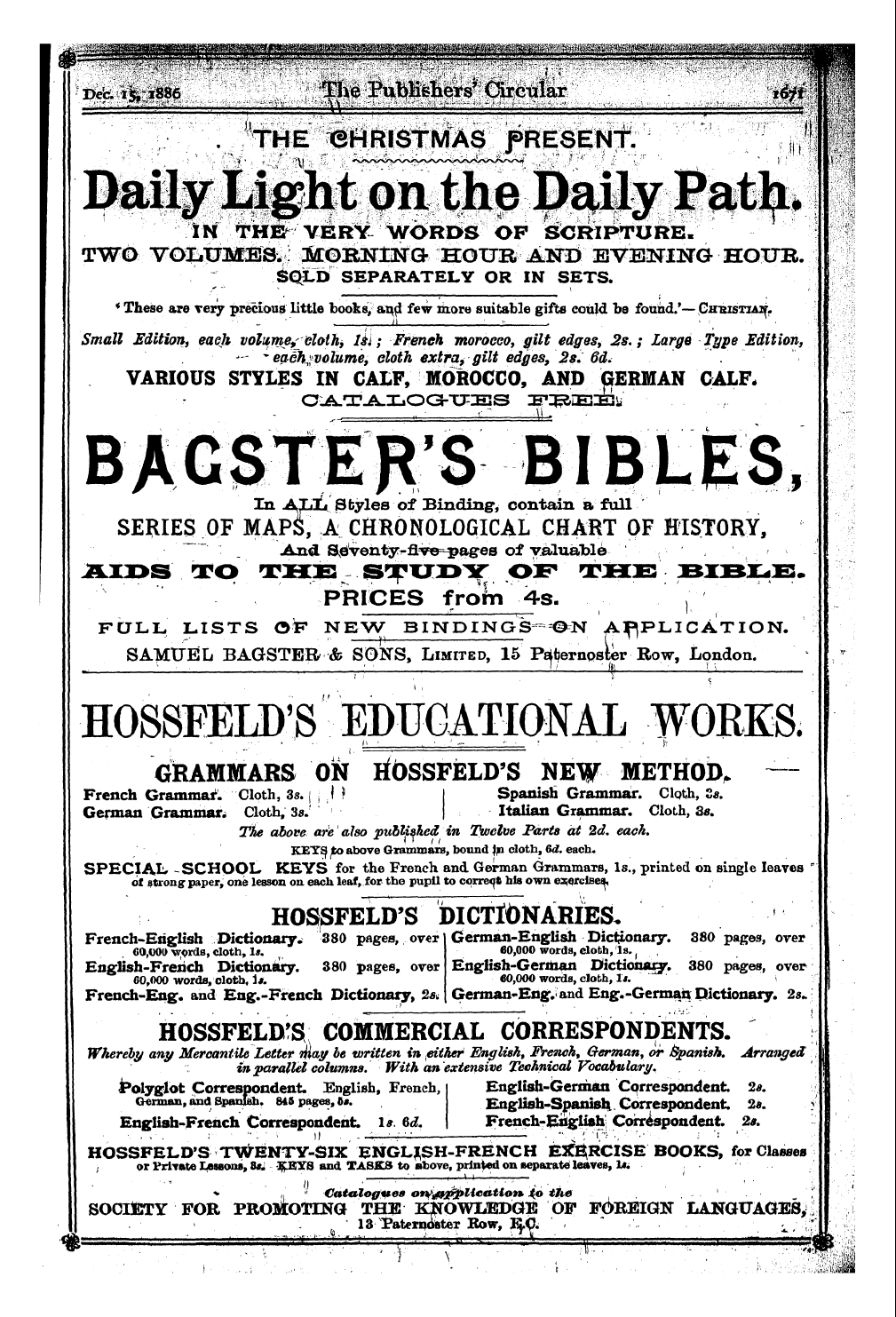 Publishers’ Circular (1880-1890): jS F Y, 1st edition - Ad03502