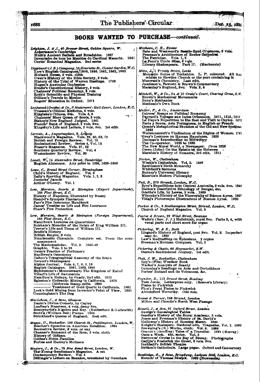 Publishers’ Circular (1880-1890): jS F Y, 1st edition - Af R^ ¦ " Thiiaim : I ¦ Ii _ • ,.< . , ....