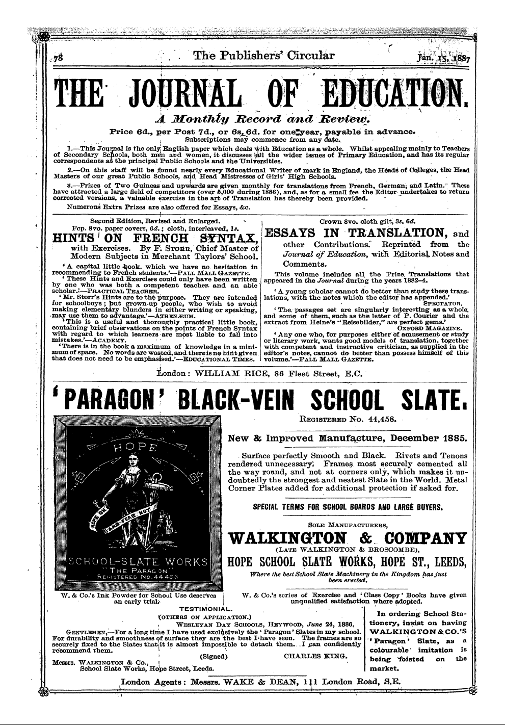 Publishers’ Circular (1880-1890): jS F Y, 1st edition - T!Tma! ^ -V ?A-^Y^*' - .< ¦¦ ''' -••^¦.-...