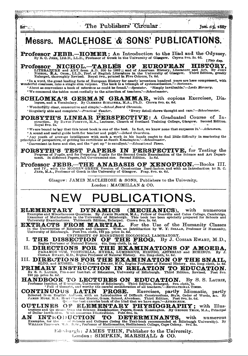 Publishers’ Circular (1880-1890): jS F Y, 1st edition - Vv " - ' " • ¦ ¦' ¦ ; ' " ' '' ¦ "¦' ^^ ...