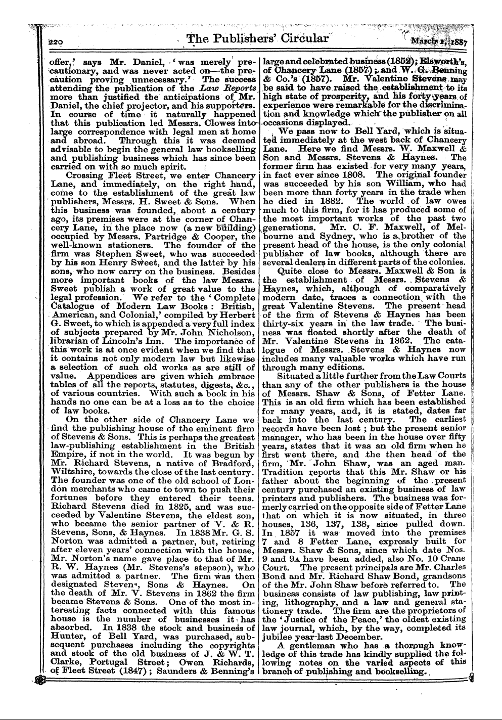 Publishers’ Circular (1880-1890): jS F Y, 1st edition - Metropolitan Bookselling. Ii. Of The Law...