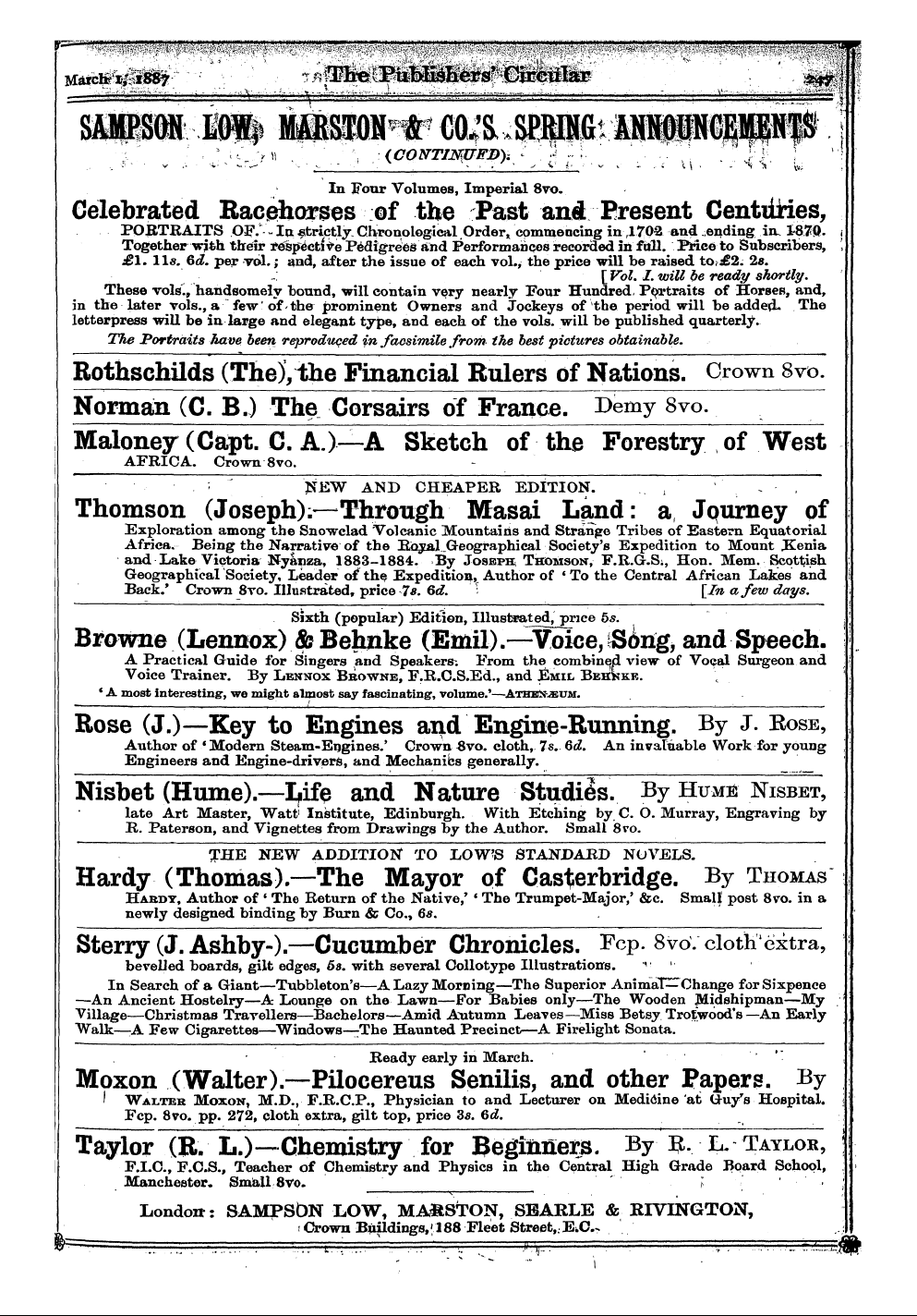 Publishers’ Circular (1880-1890): jS F Y, 1st edition - M^ ' C . ¦ . Tf ¦ " ::,;.P:. ^ Oi- A ^^:...