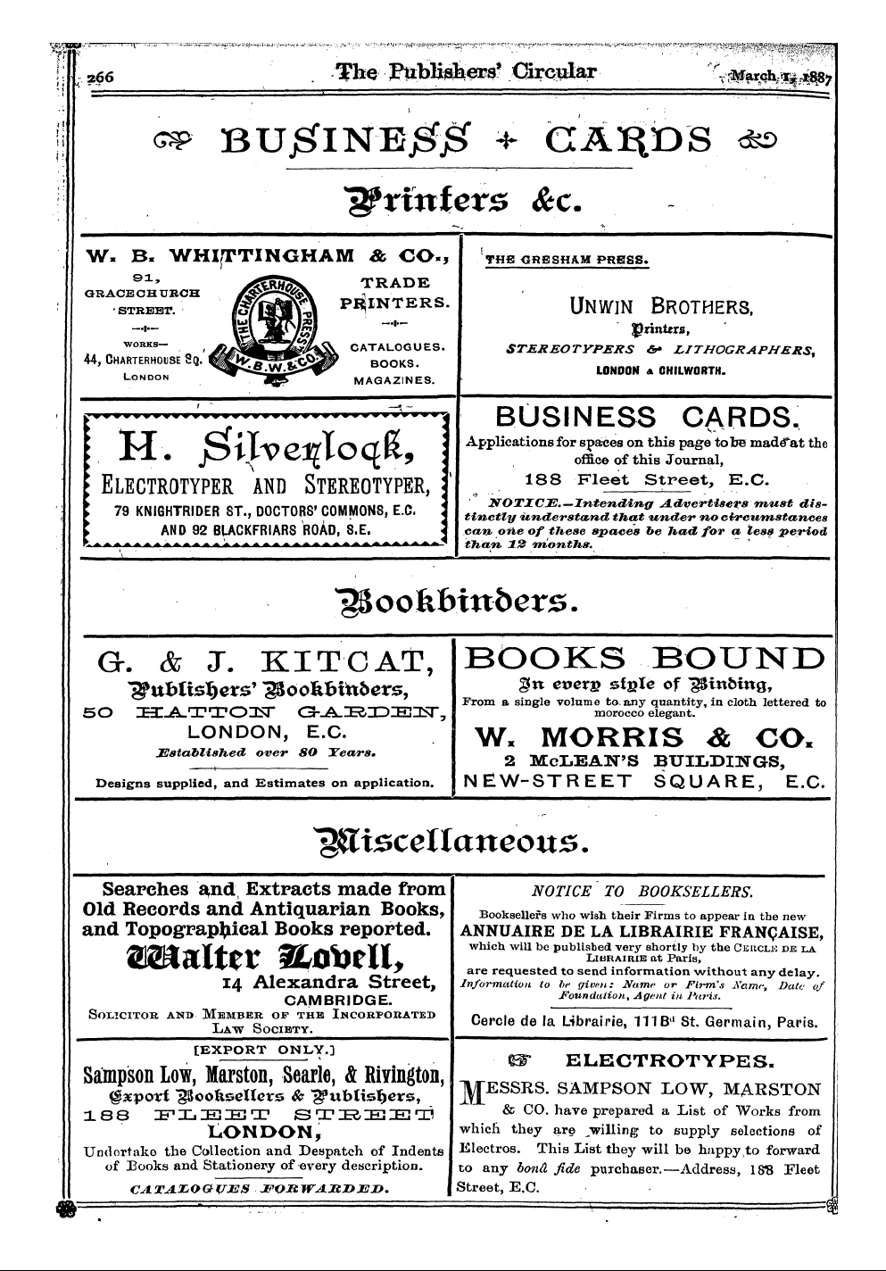 Publishers’ Circular (1880-1890): jS F Y, 1st edition - ¦ • ¦ \ ' I Gp B 'Tj0ine0& &Gt; Ga^Ds &Lt;*& ¦ ' K Wxxntcxs . _ Sec. . • • ¦ \ - ,. .., _ . _ .: