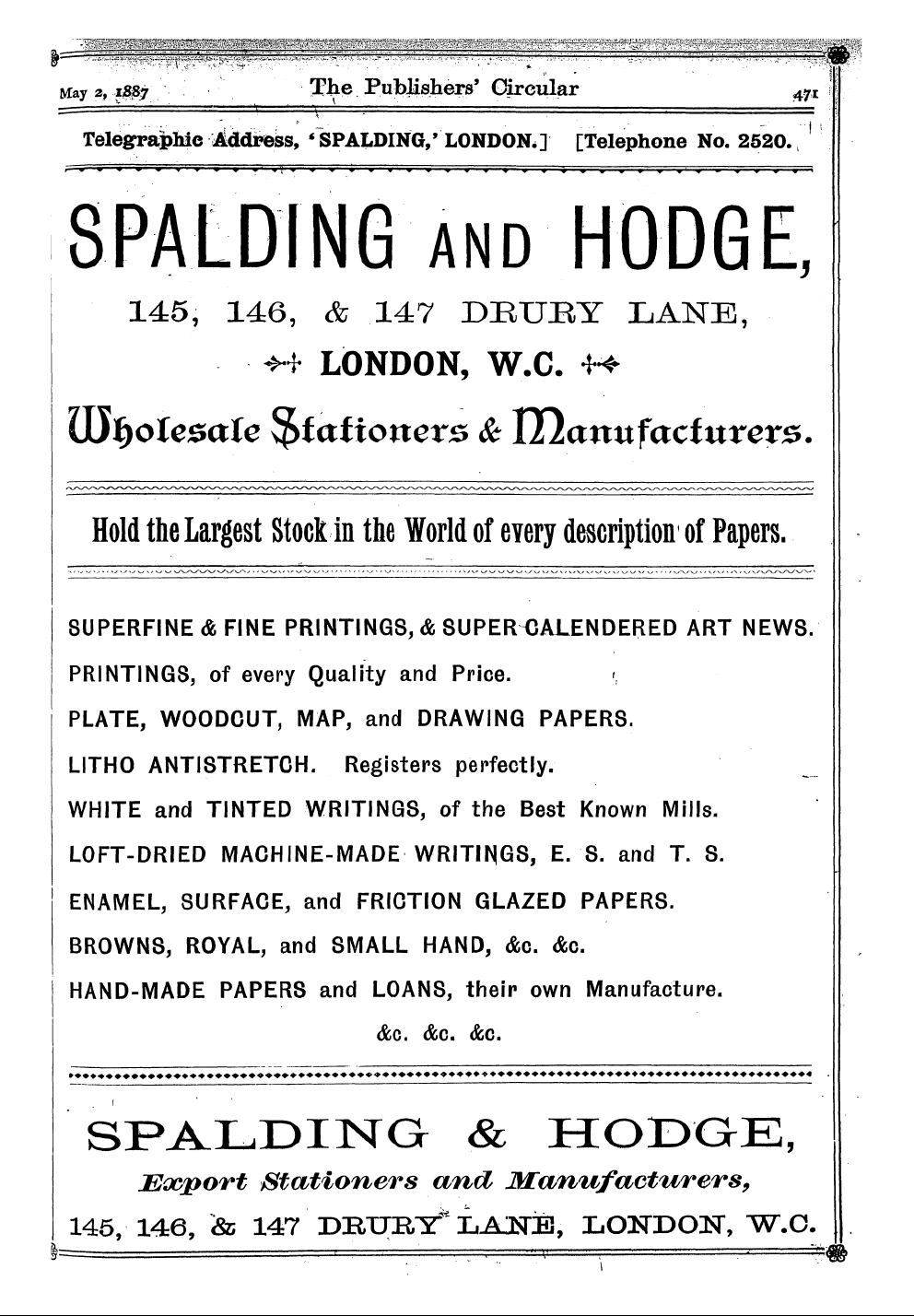 Publishers’ Circular (1880-1890): jS F Y, 1st edition: 41