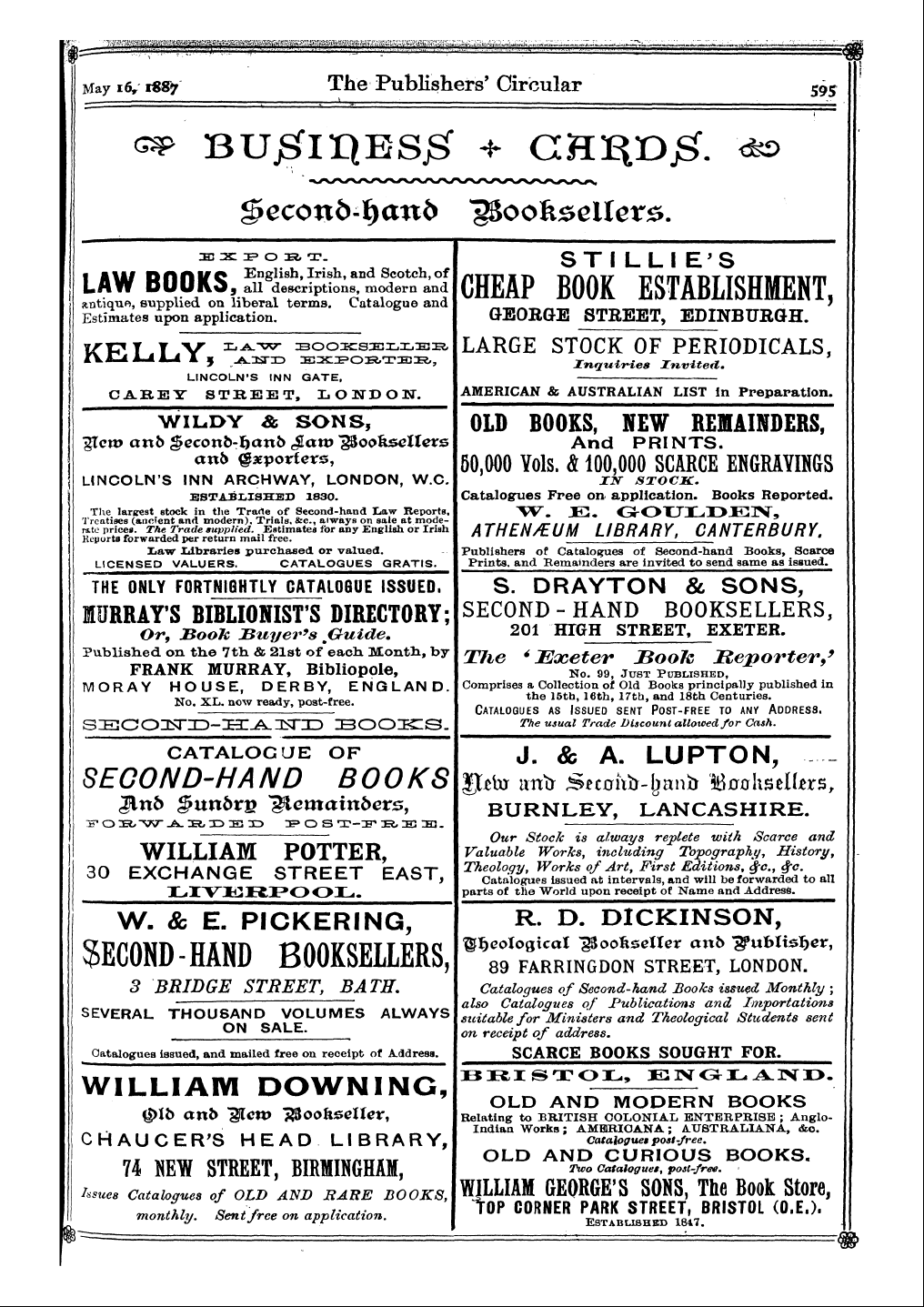 Publishers’ Circular (1880-1890): jS F Y, 1st edition - ¦ ' ? Ag £¦ \— — ' • ^ - P^ ' ¦ ! ¦ - ^ ...