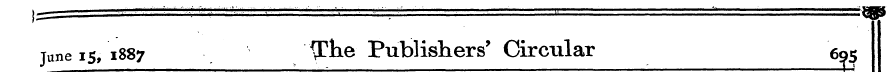 jane 15, 1887 ^The Publishers' Circular ...