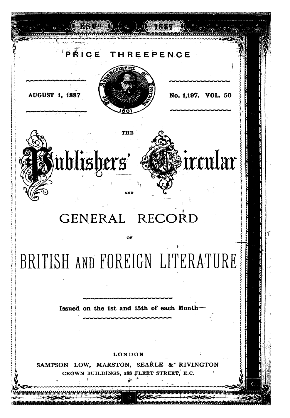 Publishers’ Circular (1880-1890): jS F Y, 1st edition - ^S^^^^^^^F^^^^^^ ^^ K B^ ^ ^Bi ^^ ^^ ^ B...