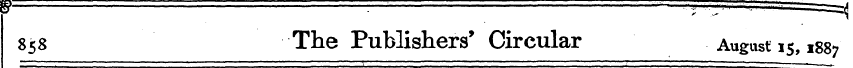 858 The Publishers' Circular August 15, ...