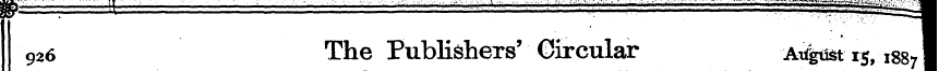 926 The Publishers' Circular A*%mt 15,18...