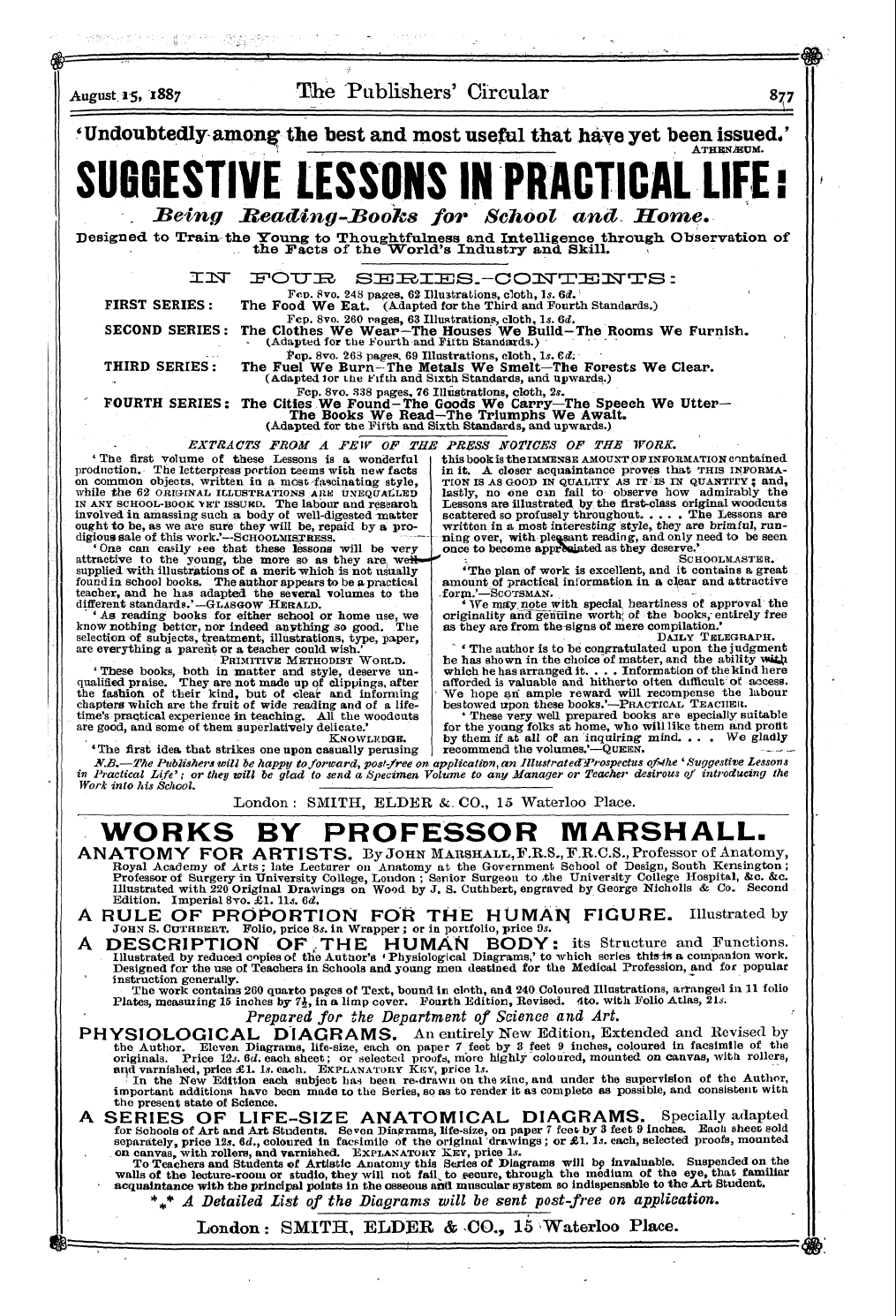 Publishers’ Circular (1880-1890): jS F Y, 1st edition - Ad02702