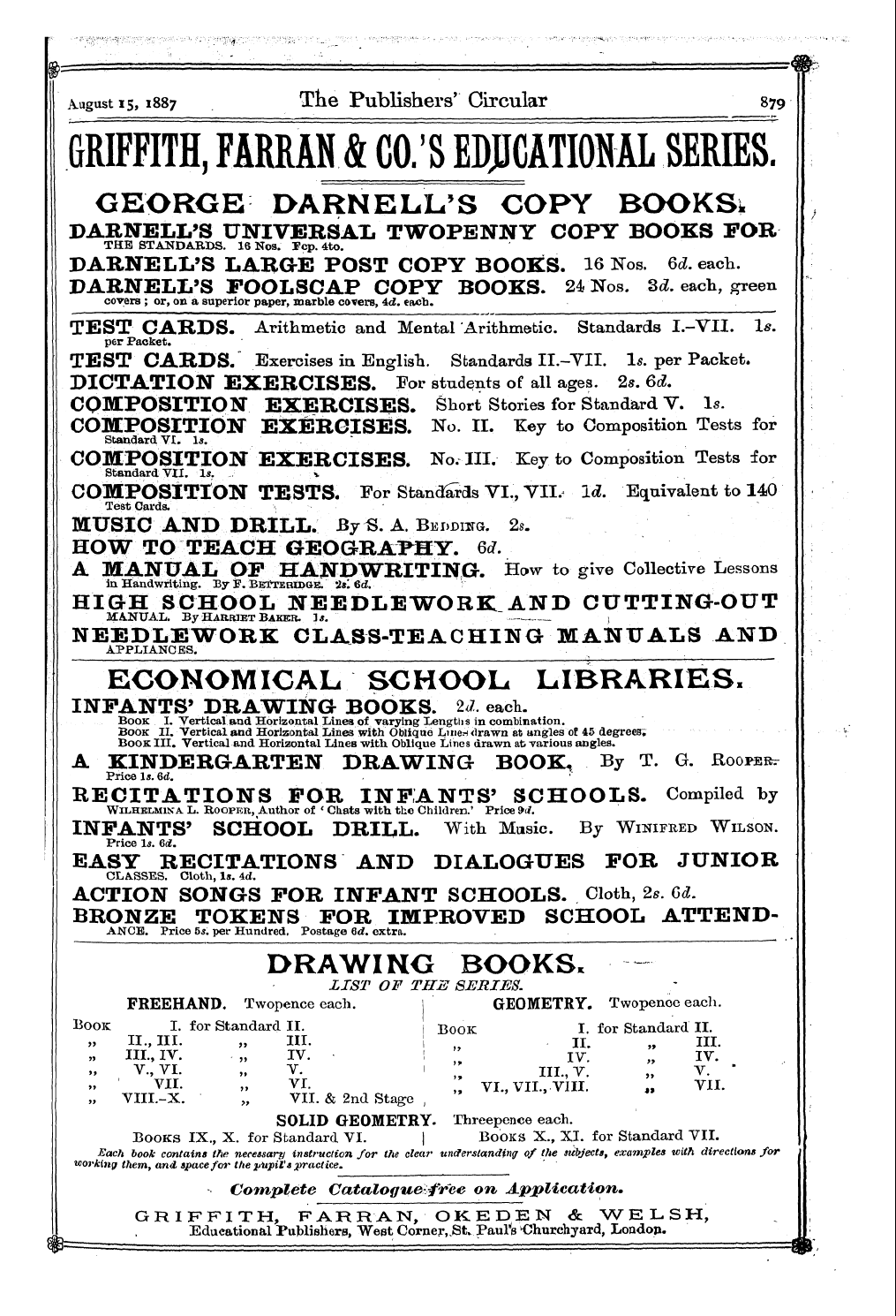 Publishers’ Circular (1880-1890): jS F Y, 1st edition: 29