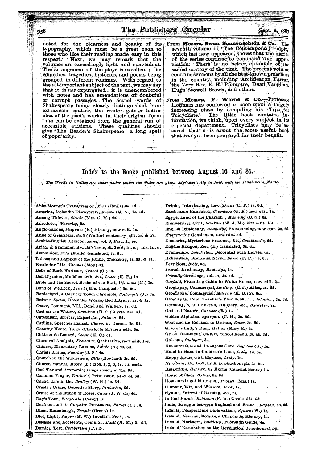 Publishers’ Circular (1880-1890): jS F Y, 1st edition - I^ : J|{ * G ^ 8 Mmm ,M^ J—^_^^_ ..-..- ...