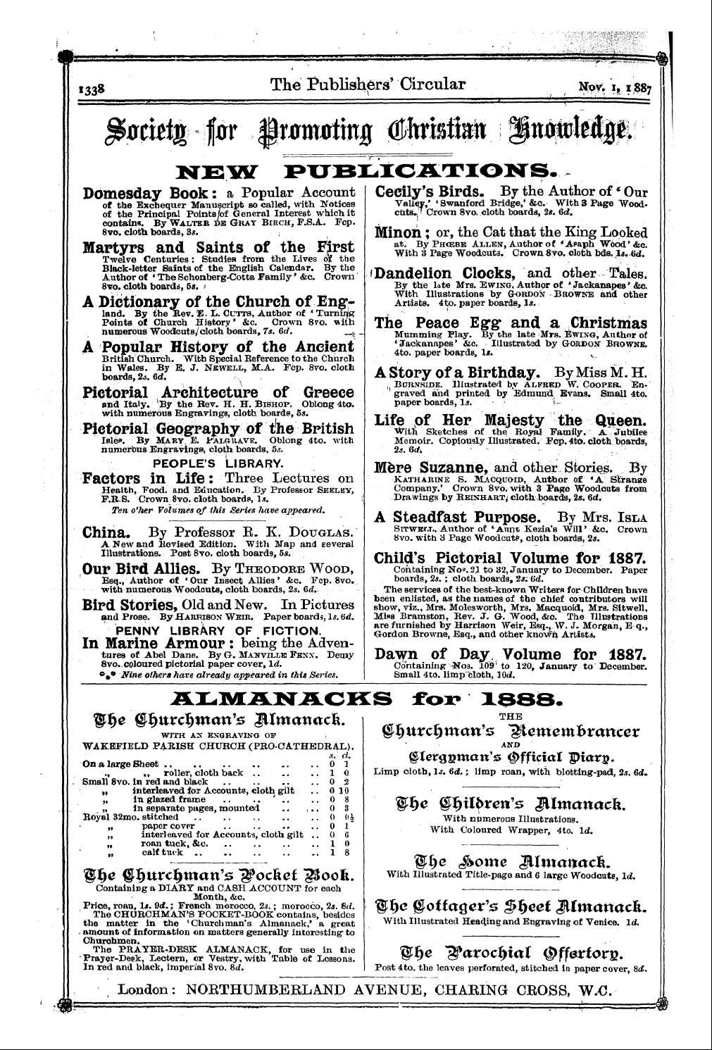 Publishers’ Circular (1880-1890): jS F Y, 1st edition - Ad06401