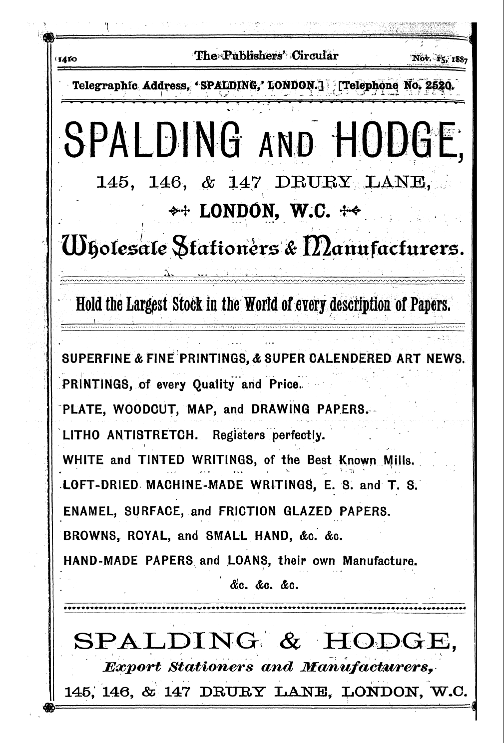 Publishers’ Circular (1880-1890): jS F Y, 1st edition: 44