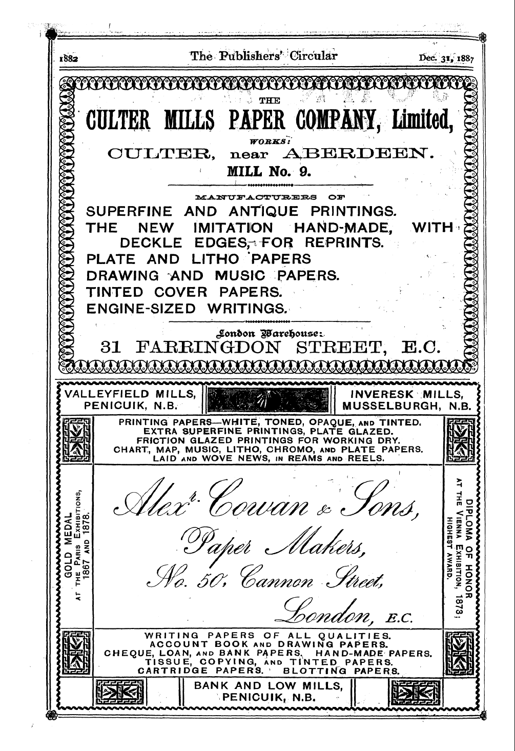 Publishers’ Circular (1880-1890): jS F Y, 1st edition - Ad04401