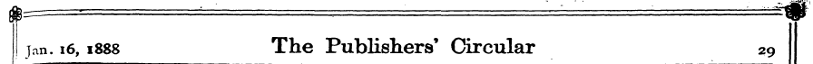 jan. 16, 1888 The Publishers' Circular 2...