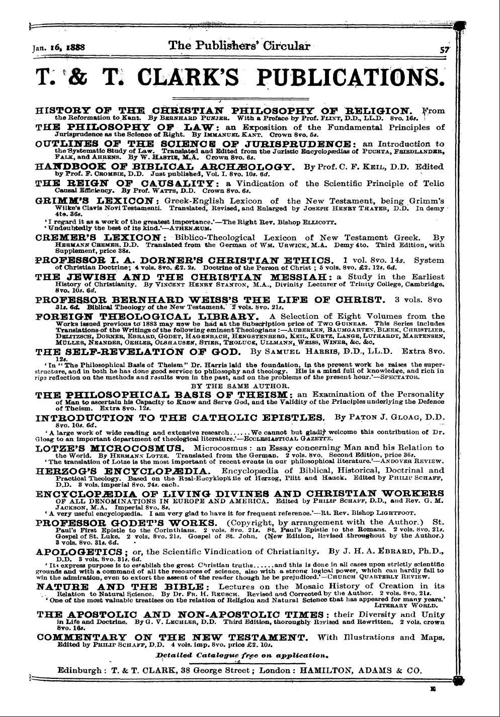 Publishers’ Circular (1880-1890): jS F Y, 1st edition: 59