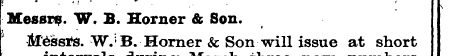 r ¦ \ Messrs. W. B. Homer & Son. Messrs ...