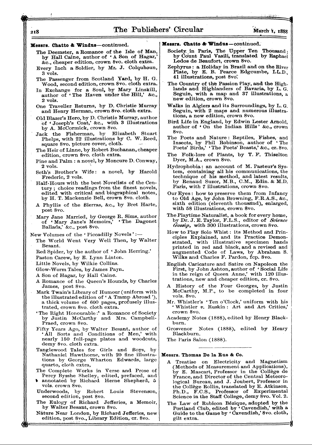 Publishers’ Circular (1880-1890): jS F Y, 1st edition: 16