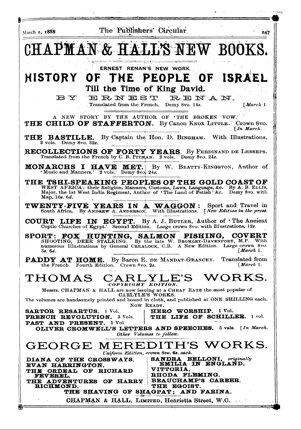 Publishers’ Circular (1880-1890): jS F Y, 1st edition - _ ;_ .^^^.I.. ^^- ^ .. ; £Gl "'