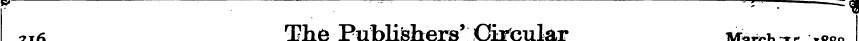 f - - • : —- < 316 The Publishers' Circu...
