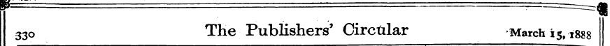 33o The Publishers' Circular March 15,18...