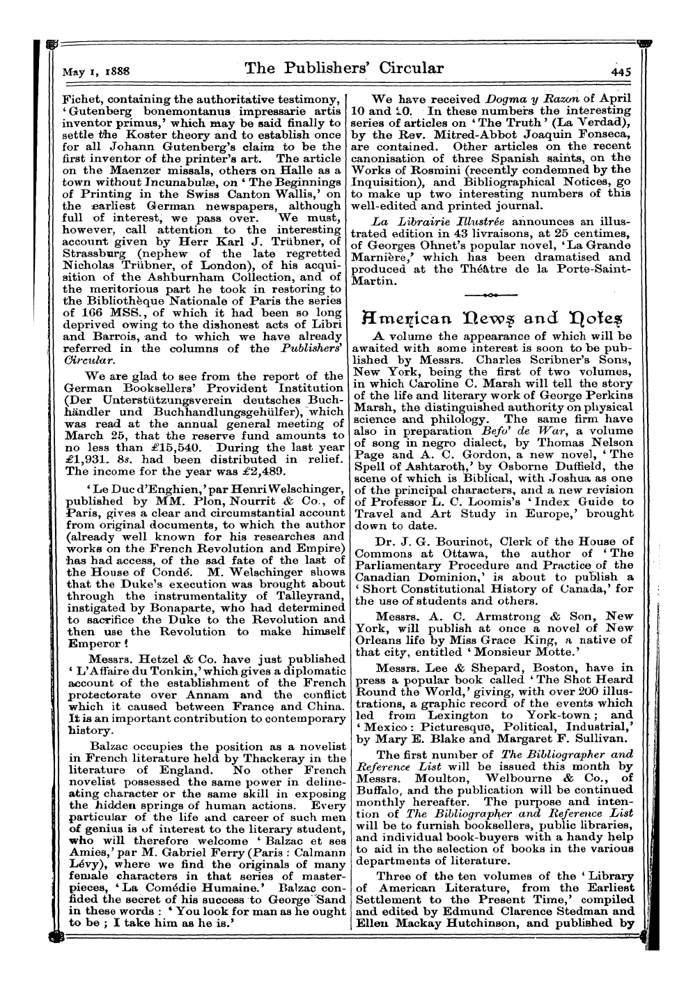 Publishers’ Circular (1880-1890): jS F Y, 1st edition - Htueijican Ilevp^ And Y\Ole$