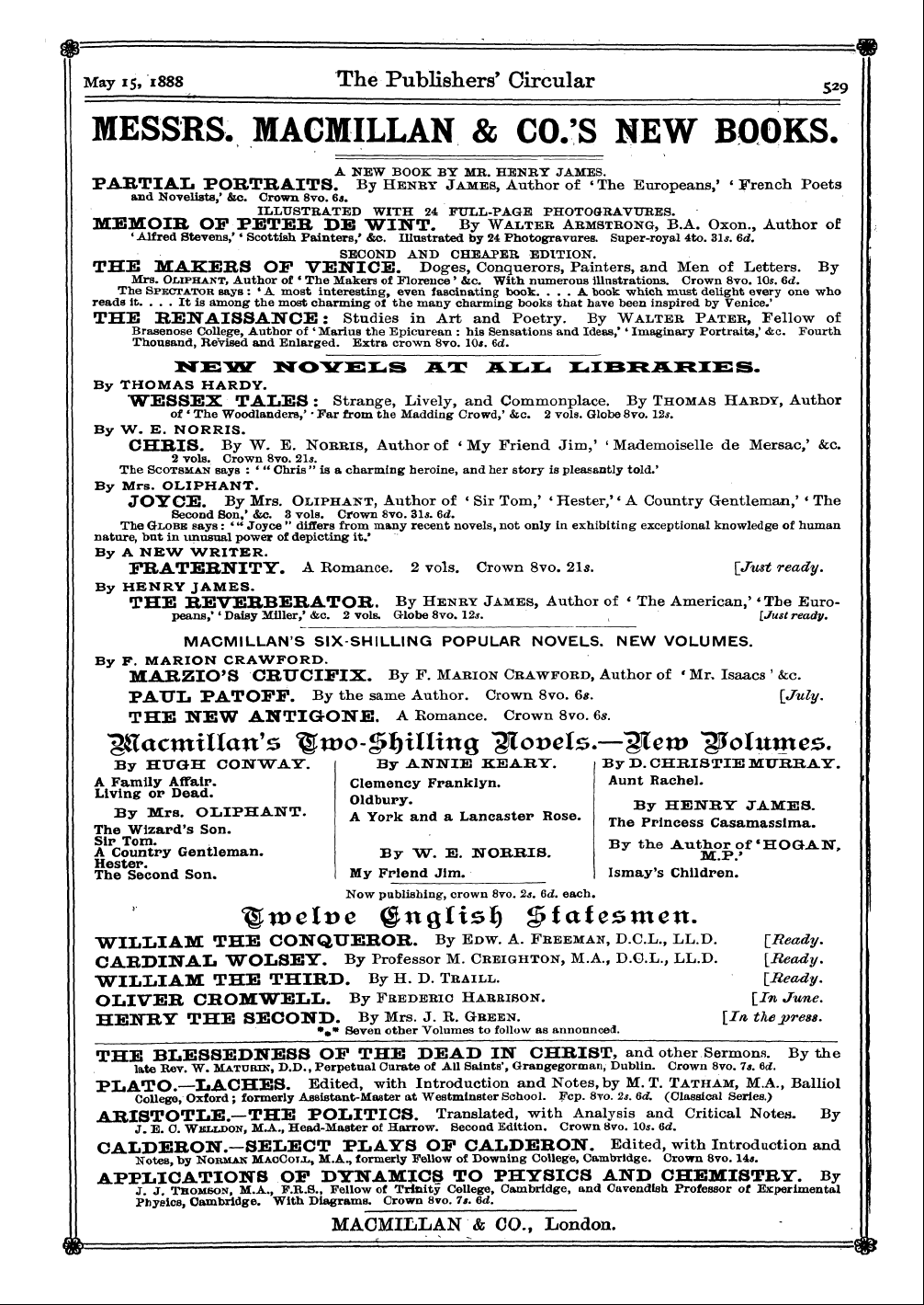 Publishers’ Circular (1880-1890): jS F Y, 1st edition: 31