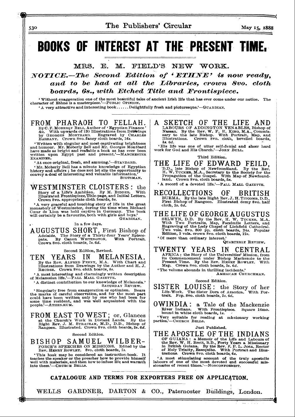 Publishers’ Circular (1880-1890): jS F Y, 1st edition - Ad03201