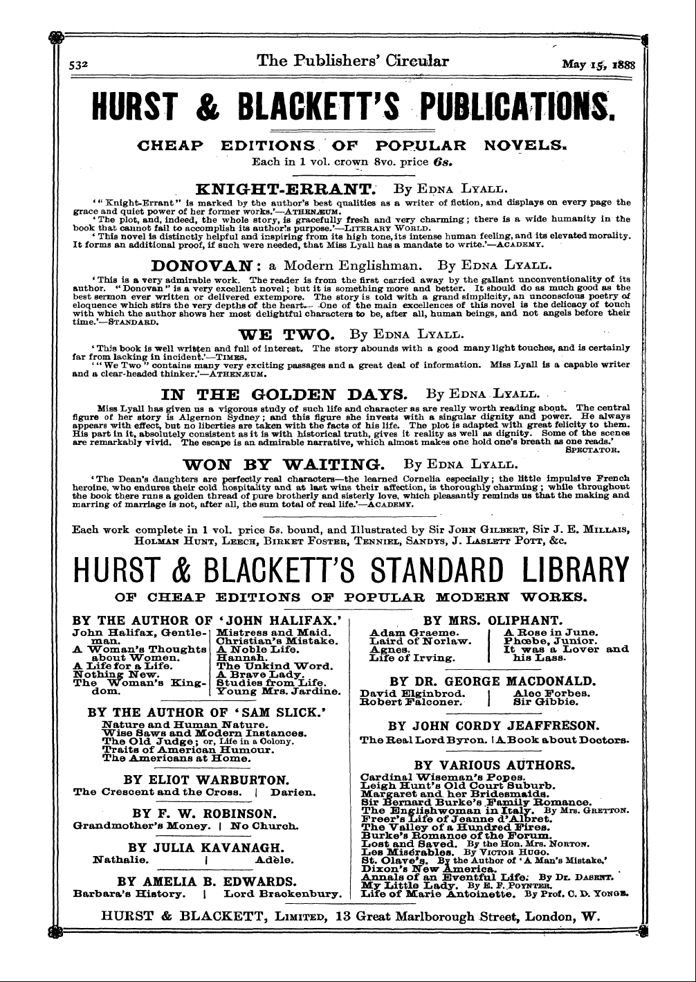 Publishers’ Circular (1880-1890): jS F Y, 1st edition: 34