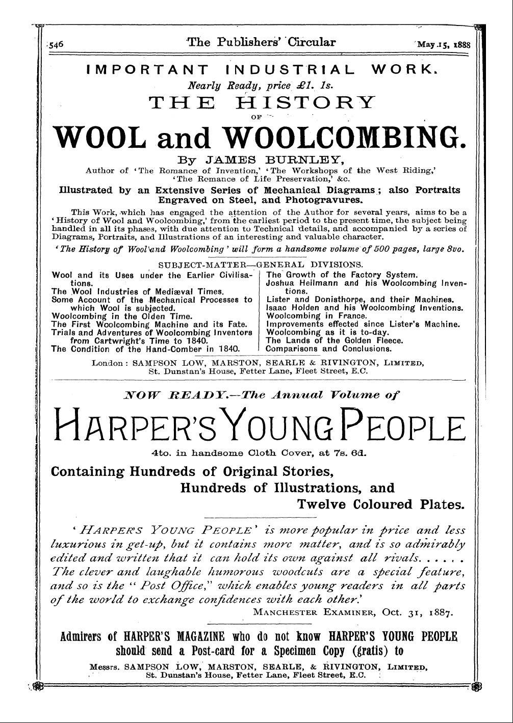 Publishers’ Circular (1880-1890): jS F Y, 1st edition: 48