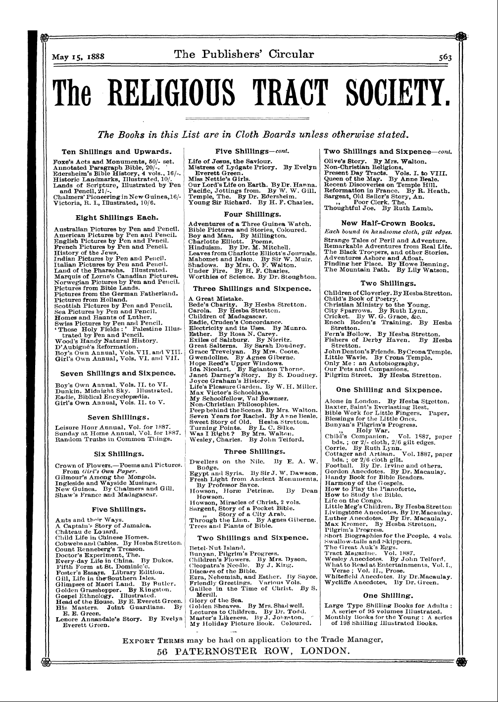 Publishers’ Circular (1880-1890): jS F Y, 1st edition: 65