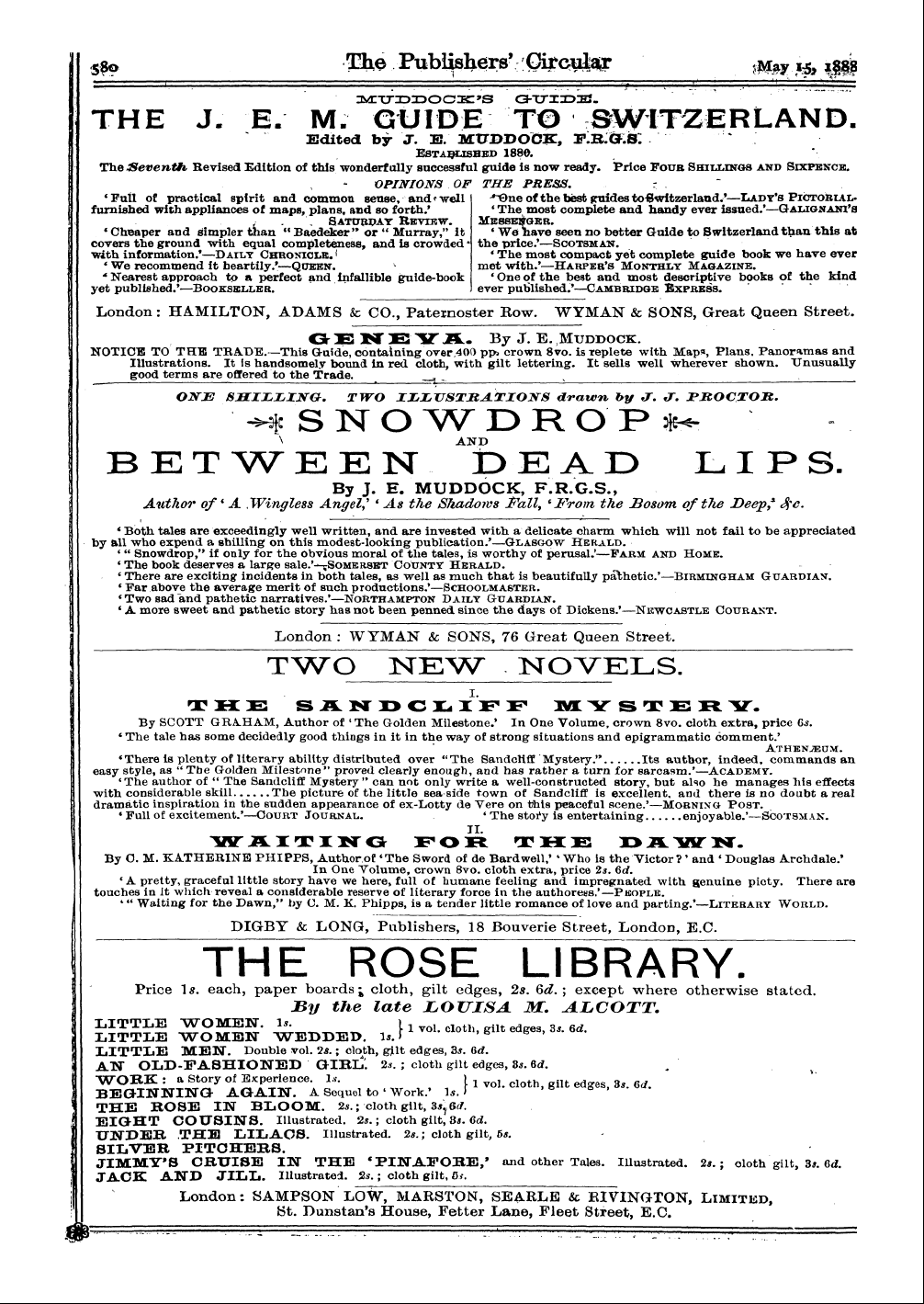 Publishers’ Circular (1880-1890): jS F Y, 1st edition: 82