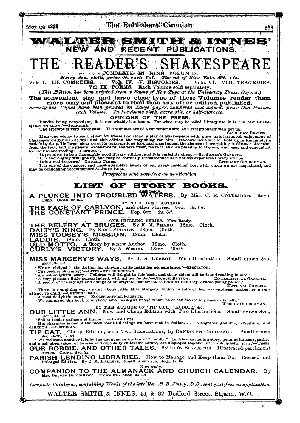 Publishers’ Circular (1880-1890): jS F Y, 1st edition - Jjy B __O ^Jfsy ^__^ , __ ^ [ ^ ^ ; _ ^ ...